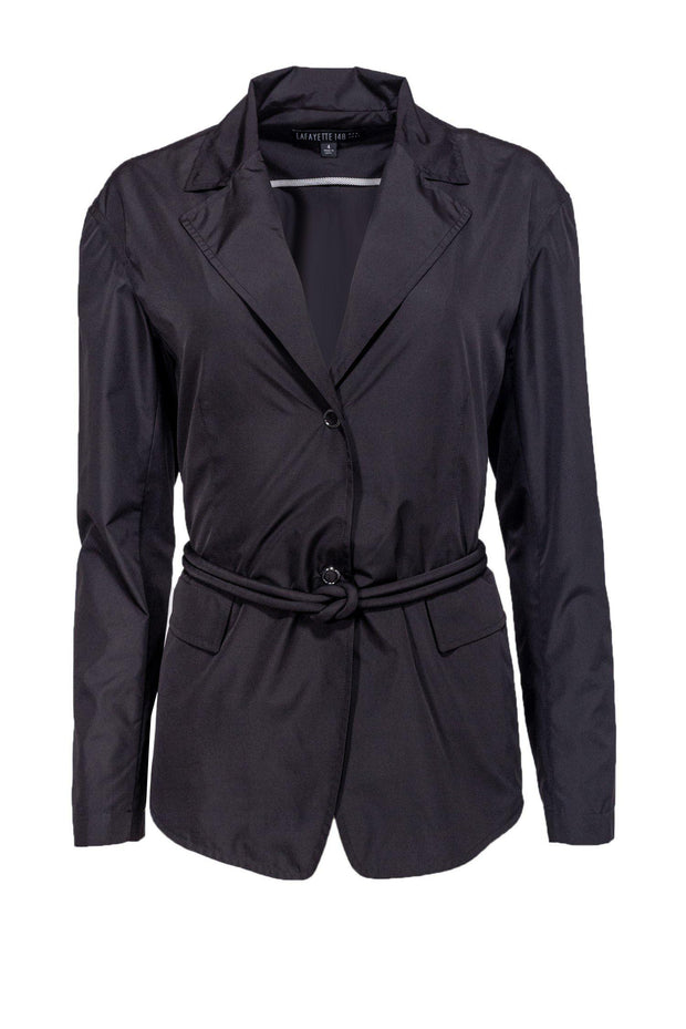 Current Boutique-Lafayette 148 - Black Blazer w/ Skinny Belt Sz 4