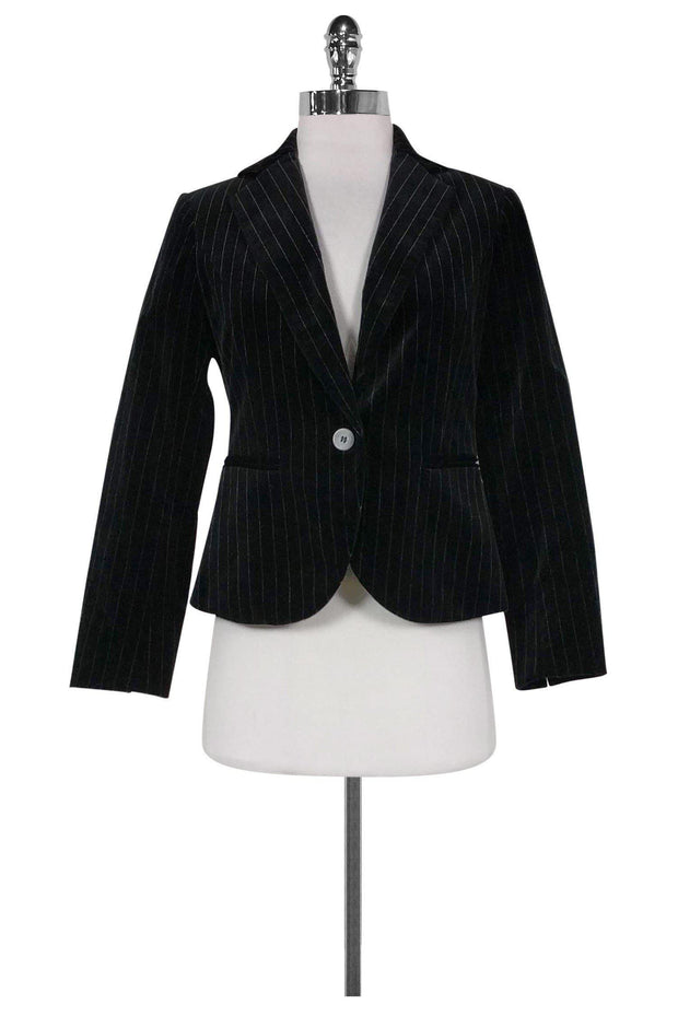 Current Boutique-Lafayette 148 - Black Velvet Blazer Sz 0