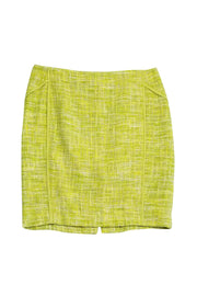 Current Boutique-Lafayette 148 - Bright Green Tweed Skirt Sz 12