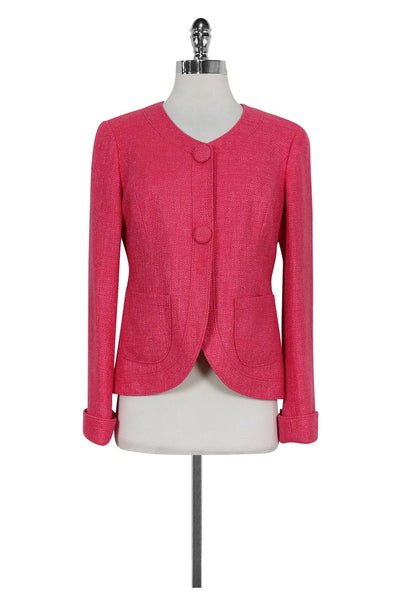 Current Boutique-Lafayette 148 - Classic Pink Tweed Blazer Sz 2