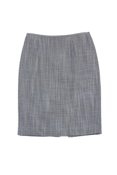 Current Boutique-Lafayette 148 - Periwinkle & Brown Suit Skirt Sz 4P