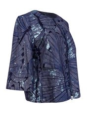 Current Boutique-Lafayette 148 - Printed Chambray Jacket Sz M