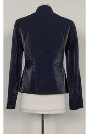 Current Boutique-Lafayette 148 - Shiny Indigo Blue Blazer Sz 2