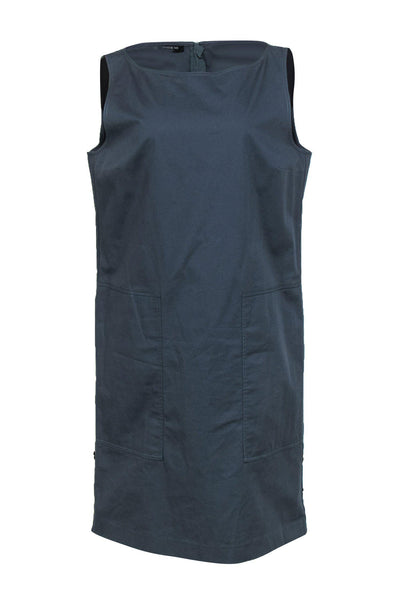 Current Boutique-Lafayette 148 - Slate Blue Sleeveless Shift Dress Sz XL