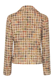 Current Boutique-Lafayette 148 - Tan Cropped Tweed Blazer Sz 6