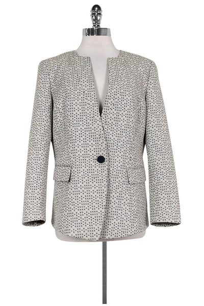 Current Boutique-Lafayette 148 - White & Blue Blazer Sz 10