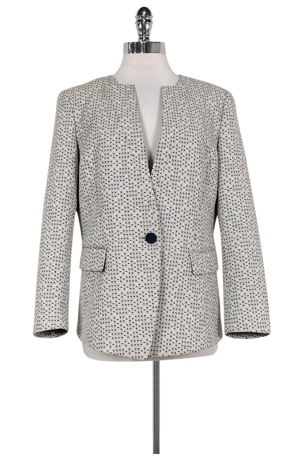 Current Boutique-Lafayette 148 - White & Blue Blazer Sz 10