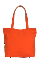 Current Boutique-Lamarthe - Small Orange Canvas Tote w/ Floral Applique