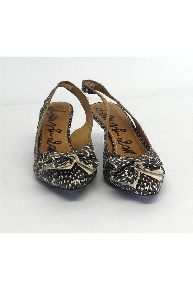 Current Boutique-Lanvin - Bow Toe Python Slingbacks Sz 8.5