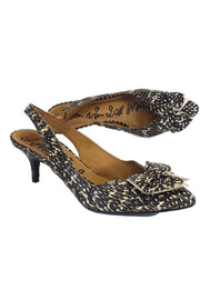 Current Boutique-Lanvin - Bow Toe Python Slingbacks Sz 8.5