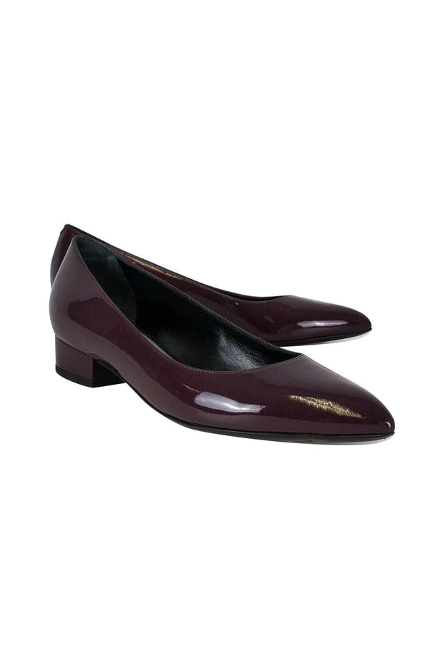 Current Boutique-Lanvin - Plum Patent Leather Flats Sz 7.5