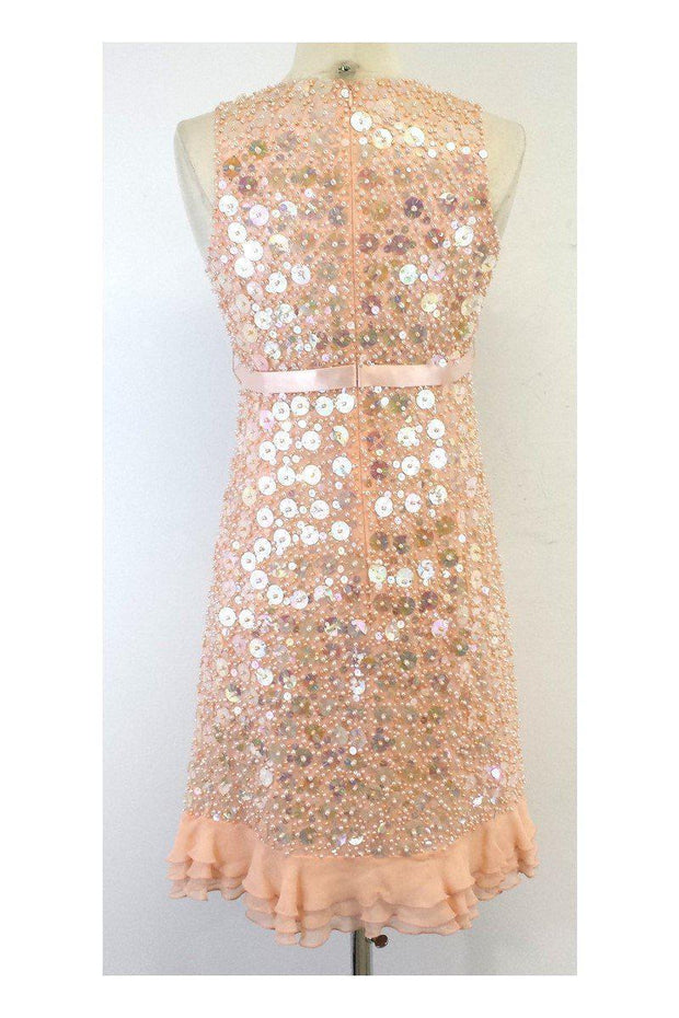 Current Boutique-Laundry by Shelli Segal - Blush Bead & Sequin Dress Sz 4