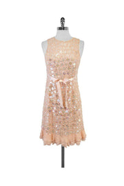 Current Boutique-Laundry by Shelli Segal - Blush Bead & Sequin Dress Sz 4