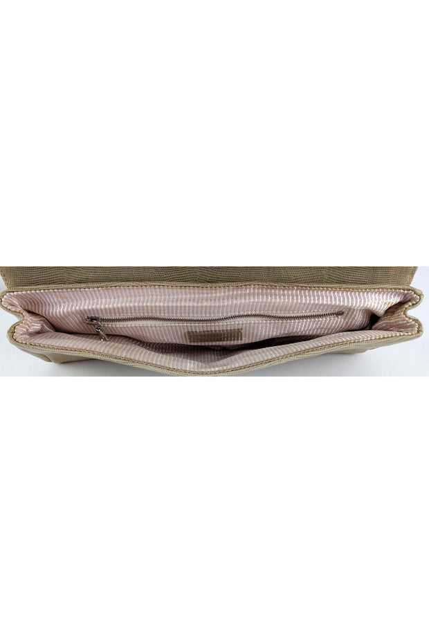 Current Boutique-Lauren Merkin - Beige Pleated Clutch