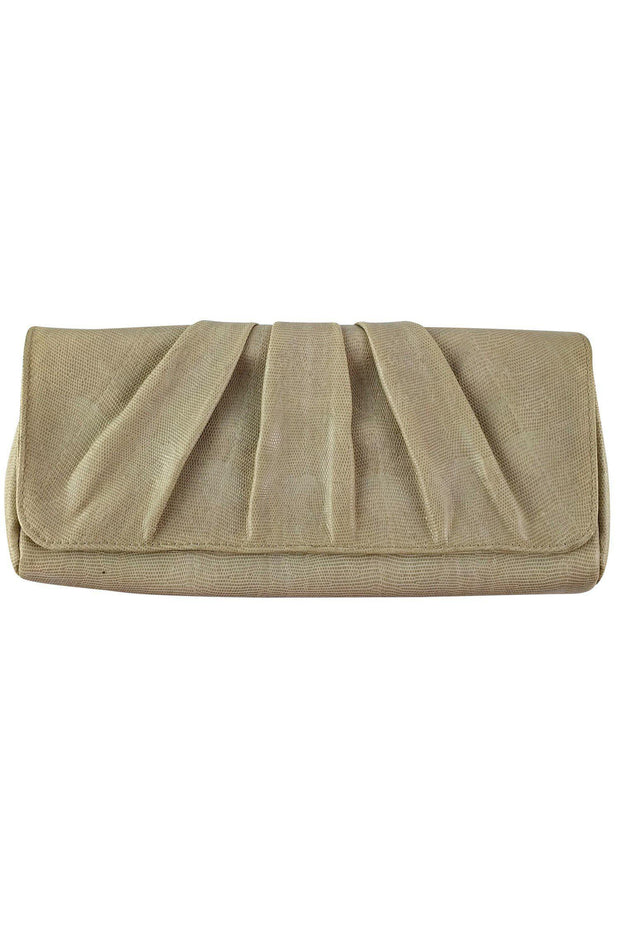 Current Boutique-Lauren Merkin - Beige Pleated Clutch