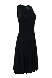 Current Boutique-Lauren Ralph Lauren - Black Knit Sleeveless Flare Midi Dress Sz M