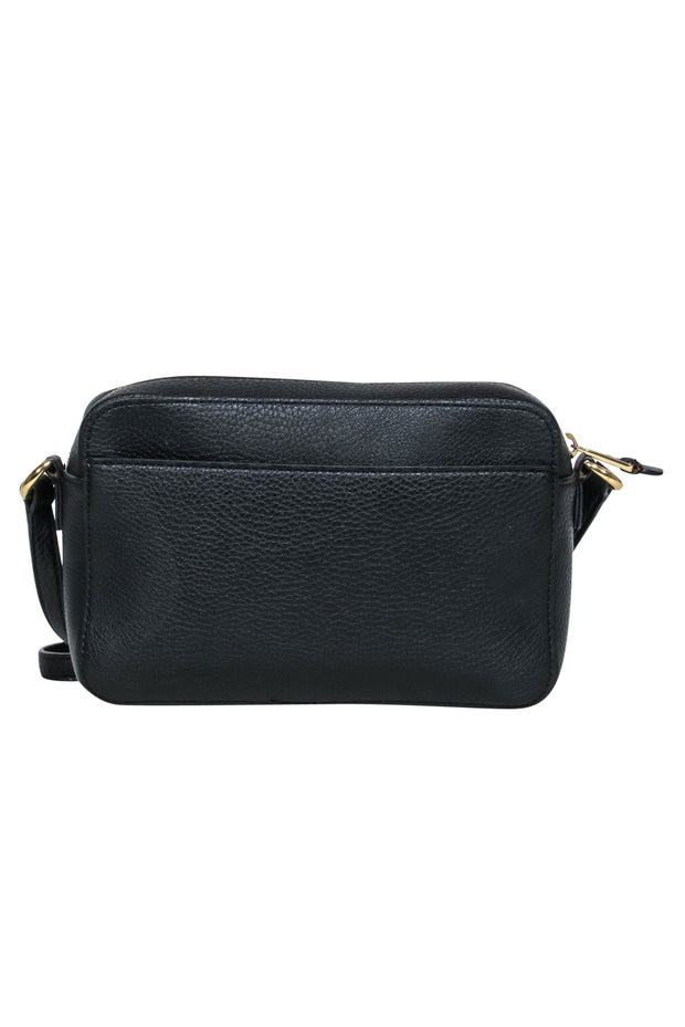 Current Boutique-Lauren Ralph Lauren - Black Pebbled Faux Leather Crossbody Bag