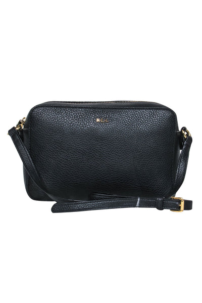 Current Boutique-Lauren Ralph Lauren - Black Pebbled Faux Leather Crossbody Bag