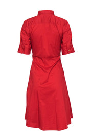 Current Boutique-Lauren Ralph Lauren - Brick Red Collared A-Line Dress Sz 4