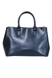 Current Boutique-Lauren Ralph Lauren - Leather Navy Double Handle Tote Bag