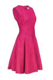 Current Boutique-Lela Rose - Metallic Pink A-Line Knit Dress Sz 12