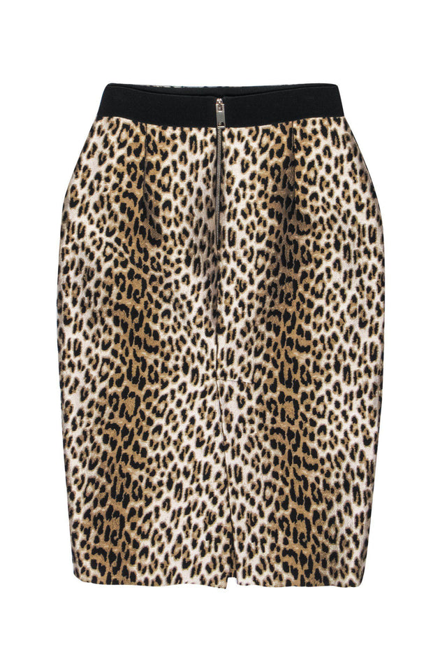 Current Boutique-Les Copains - Leopard Print Pencil Skirt Sz 4