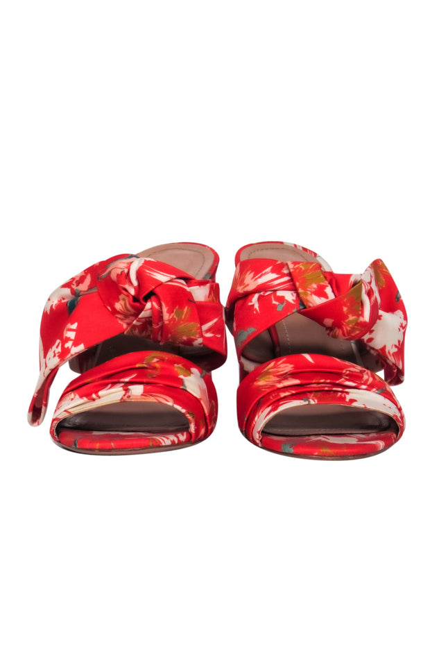 Current Boutique-Lewitt - Red Floral Print Mule Pump Sz 7.0