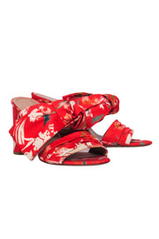 Current Boutique-Lewitt - Red Floral Print Mule Pump Sz 7.0