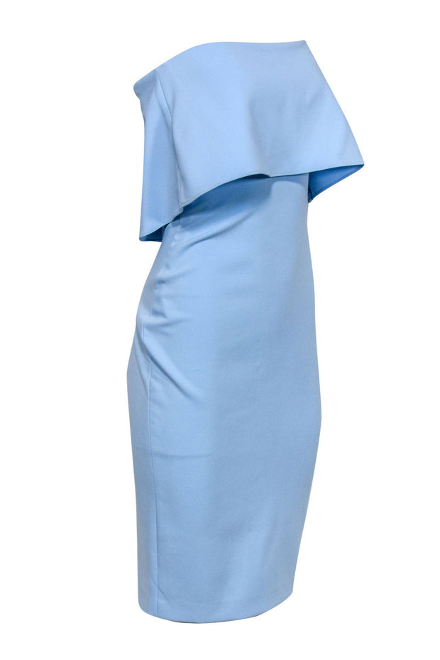 Current Boutique-Likely - Baby Blue Strapless Bodycon Dress w/ Flounce Top Sz 4