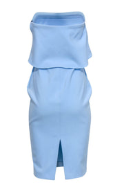 Current Boutique-Likely - Baby Blue Strapless Bodycon Dress w/ Flounce Top Sz 4