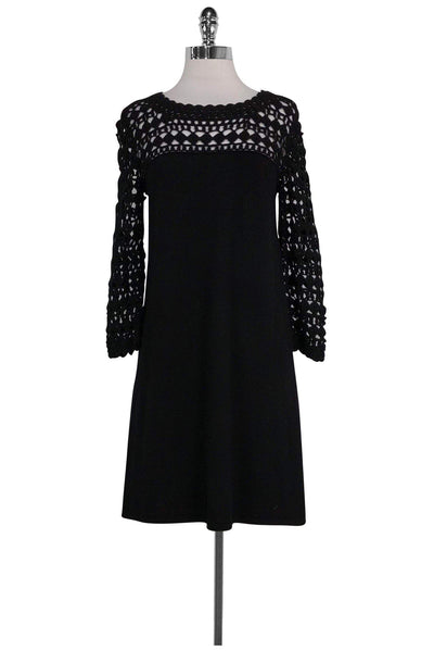 Current Boutique-Lilly Pulitzer - Black Crochet Knit Dress Sz M