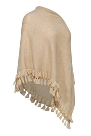 Current Boutique-Lilly Pulitzer - Gold Metallic Knit Poncho w/ Tassels OS