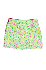 Current Boutique-Lilly Pulitzer - Green Floral & Cat Print Skort Sz 10