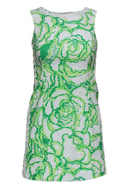 Current Boutique-Lilly Pulitzer - Green & White Textured Dress w/ Crochet Trim Sz 0