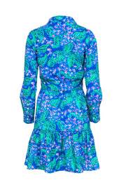 Current Boutique-Lilly Pulitzer – Long Sleeve Blue & Green Shirt Dress Sz 00