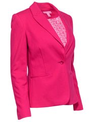 Current Boutique-Lilly Pulitzer - Magenta Ponte Single Button Blazer Sz S