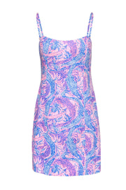 Current Boutique-Lilly Pulitzer - Pink & Blue Alligator & Pineapple Print Sheath Dress Sz 6