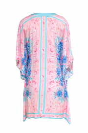 Current Boutique-Lilly Pulitzer - Pink, Blue & White Caftan w/ Shell Print Sz S/M