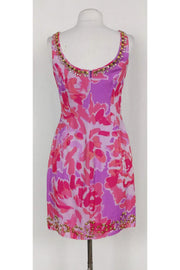 Current Boutique-Lilly Pulitzer - Purple Floral Sheath w/ Beading Sz 0