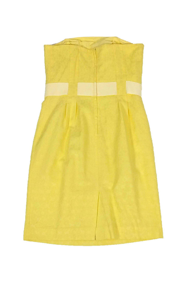 Current Boutique-Lilly Pulitzer - Strapless Yellow Textured Dress Sz 4