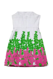 Current Boutique-Lilly Pulitzer - White Floral Strapless Dress Sz 6