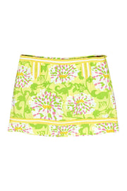 Current Boutique-Lilly Pulitzer - Yellow & Green Floral Print Skort Sz 10