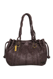 Current Boutique-Lockheart - Brown Leather Handstitched Shoulder Bag