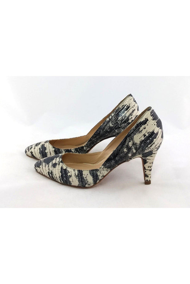 Current Boutique-Loeffler Randall - Black & White Print Pumps Sz 7