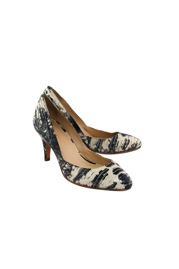 Current Boutique-Loeffler Randall - Black & White Print Pumps Sz 7