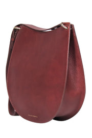 Current Boutique-Loeffler Randall - Brown Pebbled Leather Saddle-Style Crossbody