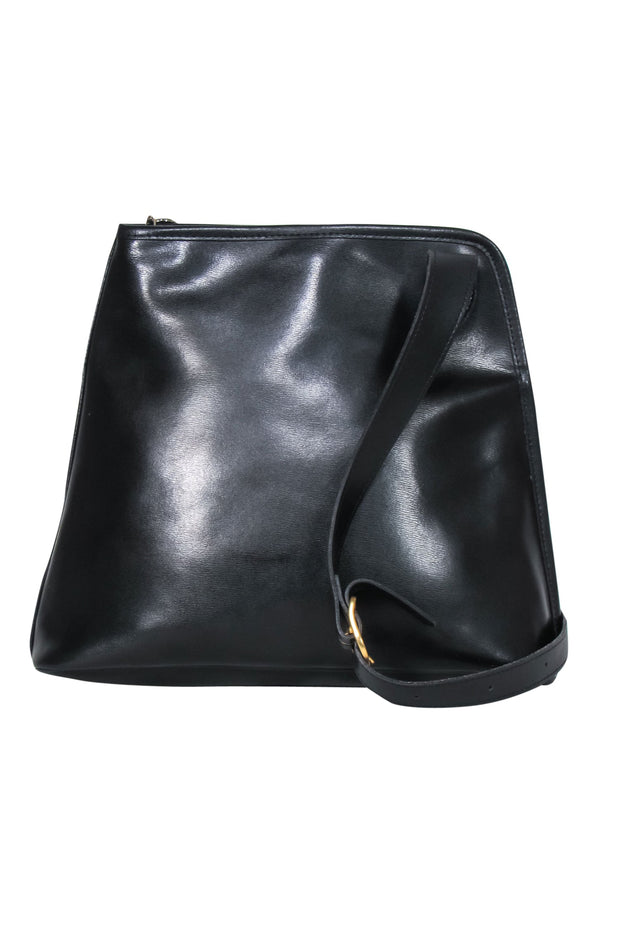 Current Boutique-Longchamp - Black Smooth Leather Zip-Around Purse