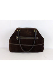 Current Boutique-Loro Piana - Brown Suede Globe Purse