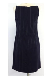 Current Boutique-Louis Feraud - Navy & White Pinstripe Dress Sz 10