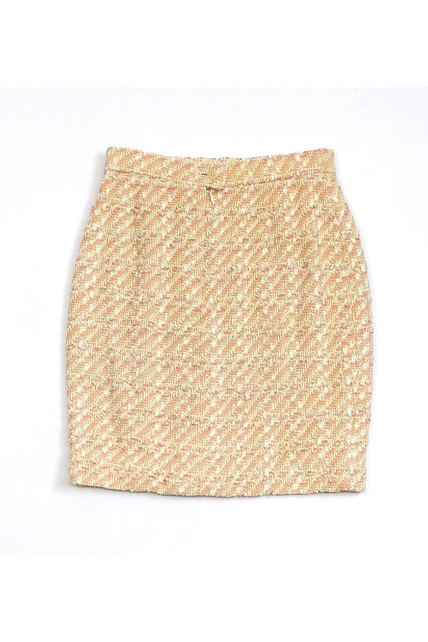 Current Boutique-Louis Feraud - Peach Tweed Skirt Sz 6